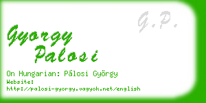 gyorgy palosi business card