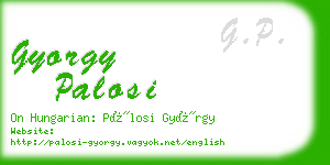 gyorgy palosi business card